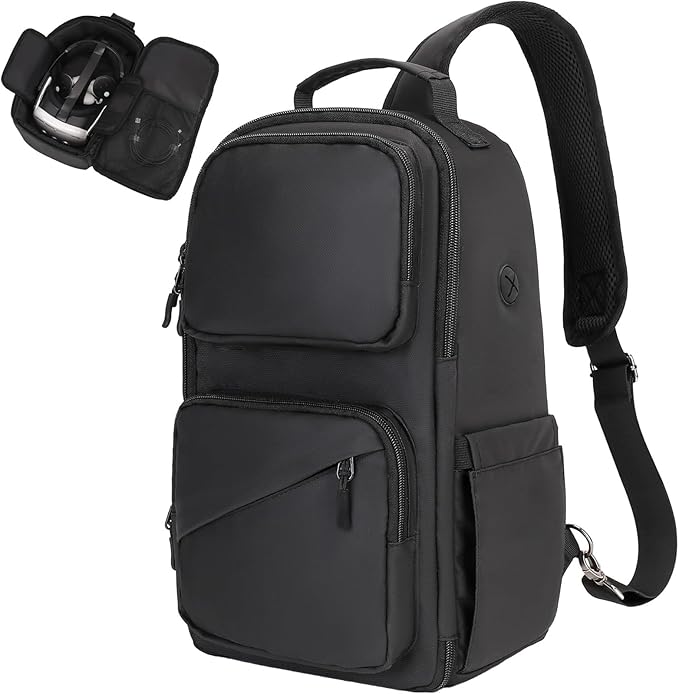 Carrying Case Compatible with Meta Quest 3/3S, Oculus Quest 2/Vision Pro/Pico 4 VR Travel Storage Bag for Gaming Headset with Elite Strap, Touch Controllers and Other Accessories