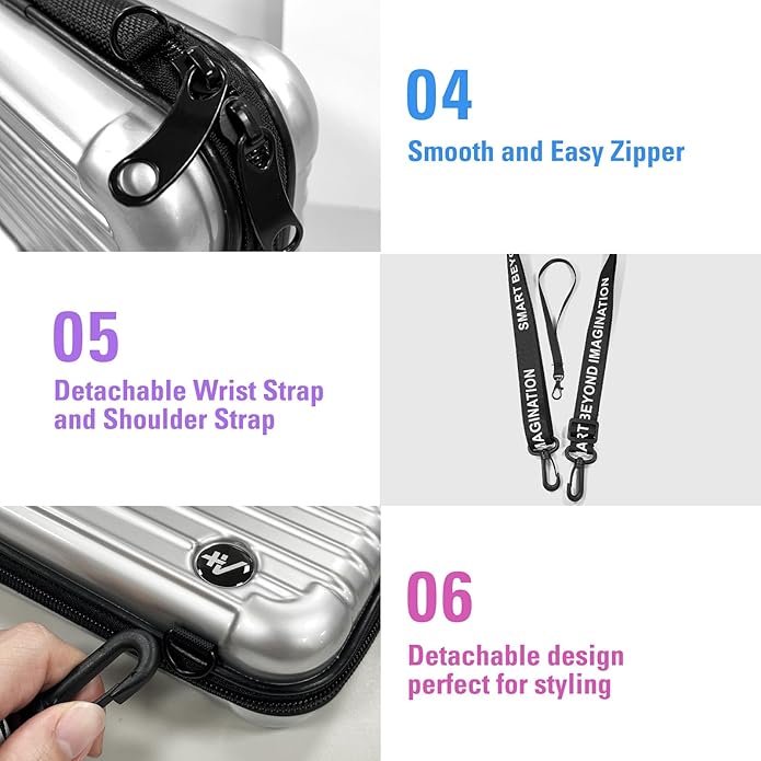 [APAL] Electronic Gadget Organizer, Anti-shock EVA Protection Carry Bag/Pouch for Power Bank, Cable, Hard DriveB. Personal Cosmetics, Toiletry Travel, Trendy Cross-body Bag.