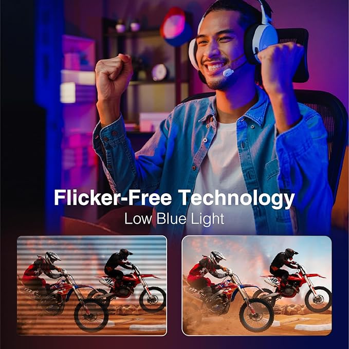 27inch Gaming Monitor QHD 2560*1440p, 180Hz, 2K, IPS Panel, 1ms Response Time, Adaptive sync, PC Computer Monitor, 3-Sided Frameless, Ultra Slim, 130% sRGB, Bluelight Filter, HDMI *2, DP*2