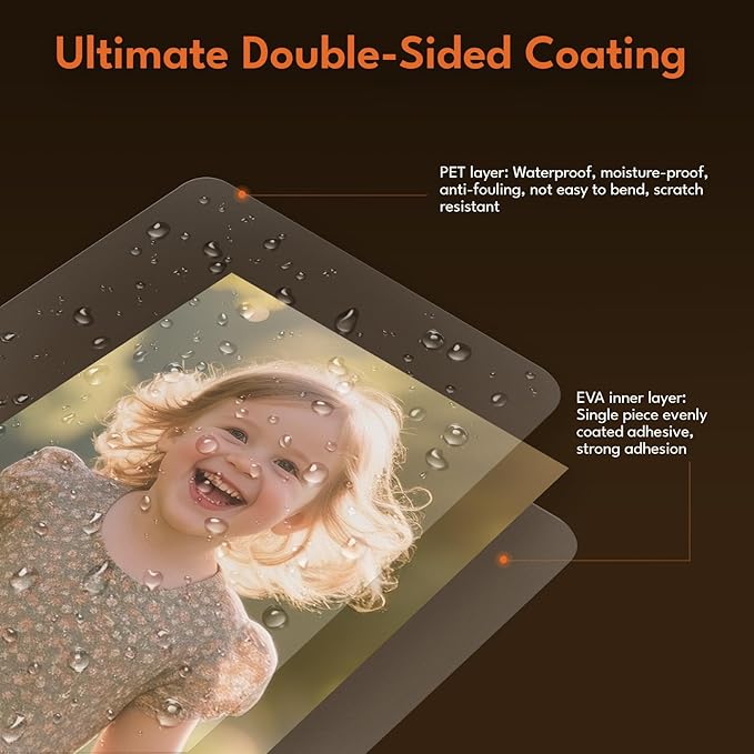 Uinkit 3.5Mil 100Pack Clear Laminating Sheets, Menu Size, 11.5 x 17.5-Inch Laminate Pouches, Protector for Photo Papers, Use in Office School Supplies, Rounded Corner