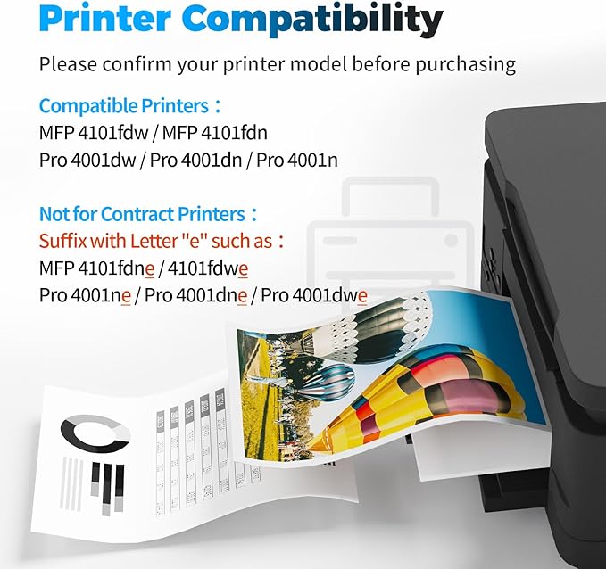 148A Toner Cartridge (with Chip) Compatible Replacement for HP 148A W1480A 148X W1480X Compatible for HP Pro 4001dw 4001dn 4001n MFP 4101fdw 4101fdn Printer (1 Black)