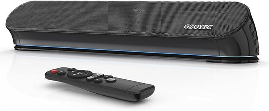 2.1ch Small Sound Bar for TV, Soundbar with Bluetooth/ARC/Opt/AUX Connect, Auto Volume Boost, 3 Equalizer Modes, 2 in 1 Detachable Soundbar for TV/PC/Gaming/Projectors