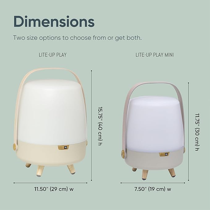 Adesso Kooduu Bluetooth Speaker Lamp – Cordless, Rechargeable Speaker & Lamp for Indoor/Outdoor Use, Sand