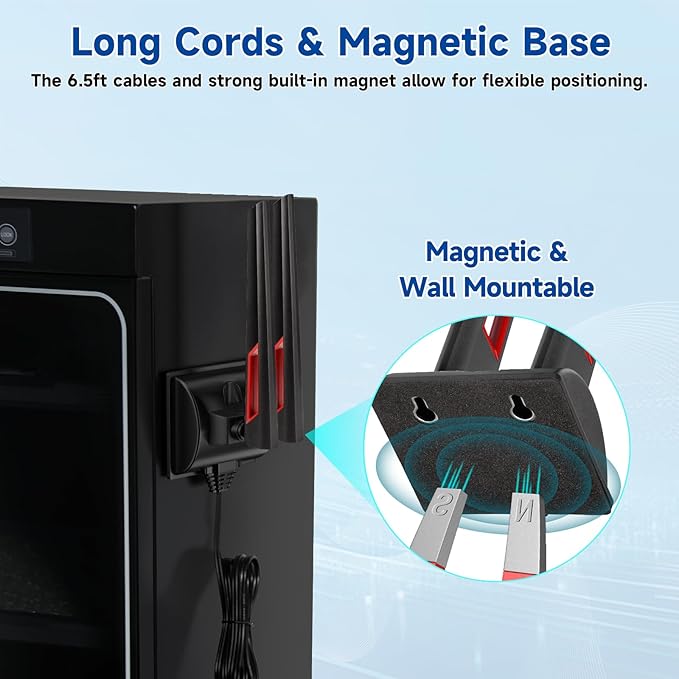 Superbat WiFi 6E Tri-Band Antenna 2.4GHz 5GHz 6GHz Magnetic Base WiFi Antenna with RP-SMA Extension Cable for PC Desktop Computer WiFi Card Wireless Network Router Security Cameras