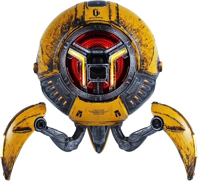 GravaStar Loudspeakers Mars Pro Portable Bluetooth Speaker New Version, Deep Bass Loud Stereo Sound, 15H Playtime, 6 RGB Lights, Dual Pairing, Portable for Home, Outdoors, Party, Camping, Home, Gifts