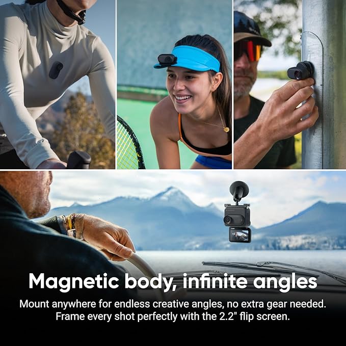 Insta360 GO 3S - 64 GB Black 4K Tiny Portable Vlogging Camera, Hands-Free POVs, Mount Anywhere, 140 Min Battery Life, 10m Waterproof, Pet POV