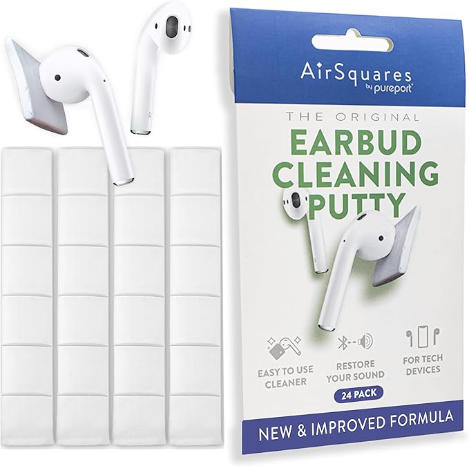 Earbud Cleaning Putty, The Original Cleaner Kit Compatible with Airpods, Earbuds & Tech Devices | Easily Remove Wax, Dirt & Gunk from Your Devices | Featured on NBC's Today Show (24 Pack)
