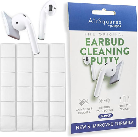 Earbud Cleaning Putty, The Original Cleaner Kit Compatible with Airpods, Earbuds & Tech Devices | Easily Remove Wax, Dirt & Gunk from Your Devices | Featured on NBC's Today Show (24 Pack)