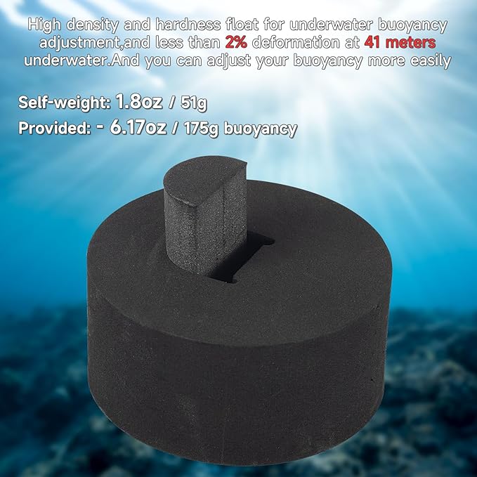 4Pcs Underwater Camera Buoyancy Float Kits, Buoyancy Provided 175g*4, Diameter 3.15", Thickness 1.5", Aquatic Arm Float Kit for Seafrogs/nitescuba/Starbea Floating Arms Diving Tray
