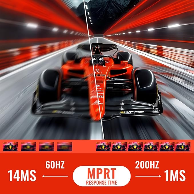 SANSUI Gaming Monitor, 24 Inch 200Hz 180Hz, FHD 1080P 1ms 110% sRGB Computer Monitor, HDMI DP Ports VESA Support for Game Office (HDMI Cable Included ES-G24F4H)