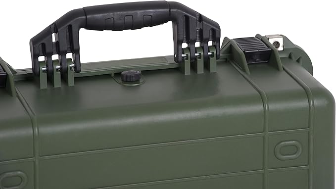 MEIJIA Portable All Weather Waterproof Protective Hard Case,Compact Camera Case with Customizable Fit Foam,Fit Use of Drones,Camera,Equipments,20.62 x16.85x8.11inches (Green)