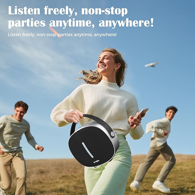 Bluetooth Speaker Loud, W-KING T8II Portable Bluetooth Speakers Wireless, 96W Peak Powerful Outdoor Boombox Subwoofer, Deep Bass/Clear Sound, BT5.4/Fast Charging/PowerBank/USB/AUX, Party Large Speaker