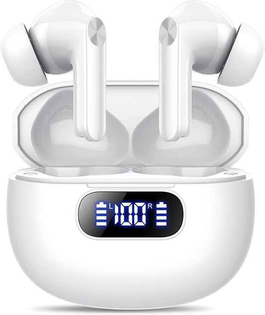 Wireless Earbuds, Bluetooth Earbuds with LED Power Display, Bluetooth 5.3 Headphones with Bass Stereo Sound 48Hours Playtime in Ear Ear Buds ENC Noise Cancelling Mic,IP7 Waterproof for Sports Workout