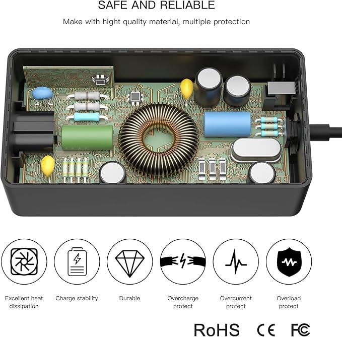 Surface Pro Charger 65W [2025 Upgraded Version] for Microsoft Surface Pro 3/4/5/6/7/ Surface Book Laptop/Tablet Power Supply Adapter, Works with 65W&44W&36W&24W (6.8 Ft Cord)