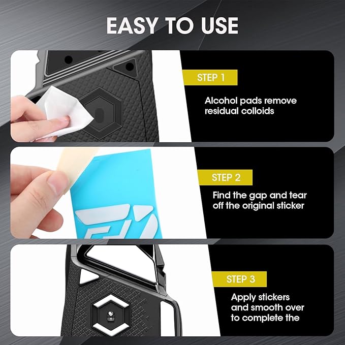 2 Pack G502 Wired Gaming Mouse Feet Sliding Stickers, Wear-Resistant Smooth Mice Glass Skates Pad Compatible with Logitech Mouse Feet Replacement (Glide Mice Skates, White PTFE)