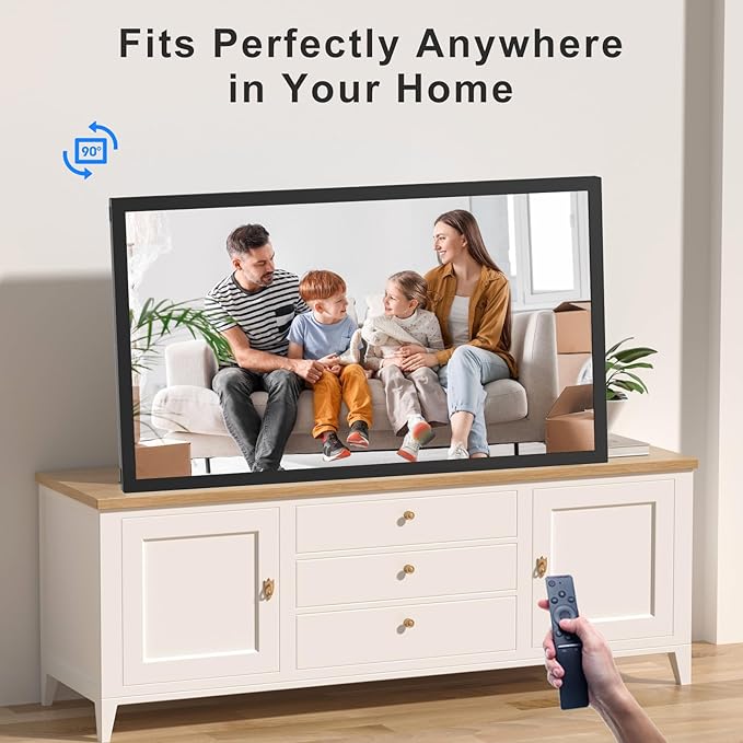 Large Digital Picture Frame 21.5"-WiFi-Photo-Frame - 32GB, 1920x1080 IPS Picture Frame Supports Smartphone Screen Mirroring, Auto Rotate, Share Photo Video via App Email, Wall Mounted, Gifts for Mom