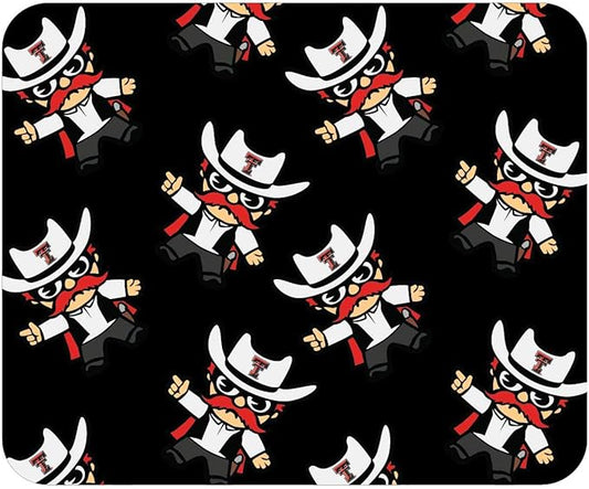 OTM Essentials Texas Tech University Standard Fabric Mouse Pad, Desk Accessories, Standard Fabric Gaming Mouse Pad, Tokyodachi Mascot All Over