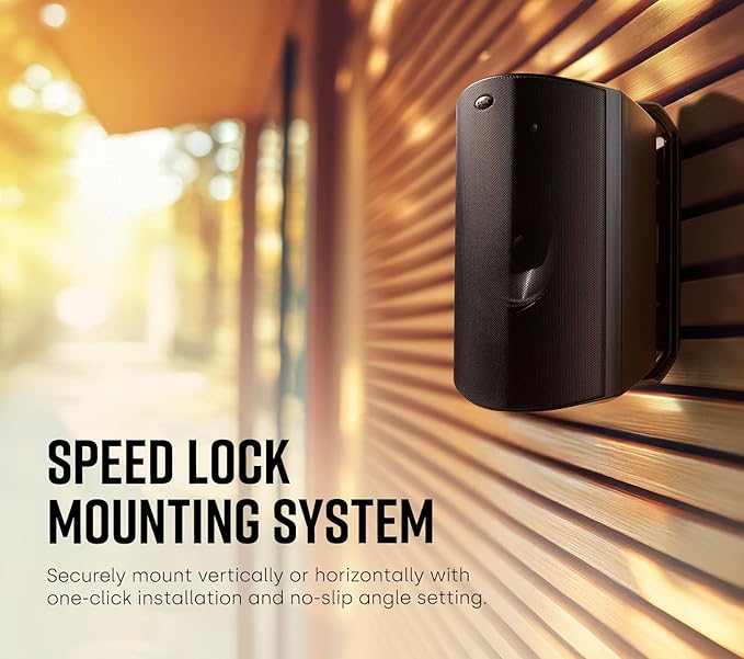 Polk Audio Atrium 8 SDI Flagship Outdoor Speaker (Black) - Use as Single Unit or Stereo Pair, Powerful Bass & Broad Sound Coverage, Withstands Extreme Weather & Temperature