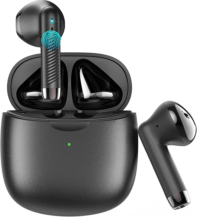 Wireless Earbuds, Bluetooth 5.4 Earbuds Stereo Bass, Bluetooth Headphones in Ear Noise Cancelling Mic, Earphones IP7 Waterproof Sports, 32H Playtime USB C Mini Charging Case Ear Buds for Android iOS