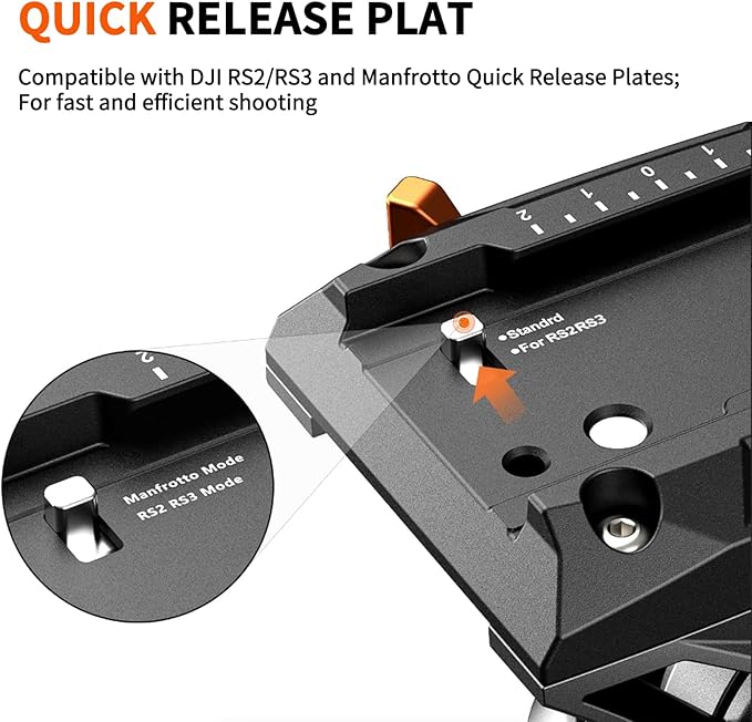 COMAN Camera Tripod with Fluid Head, 70.8" Detachable Compact Tripod with Monopod Aluminium Alloy and Quick Release Plate for DJI Canon Nikon Sony DSLR Camera Black Max Load 17.6lb