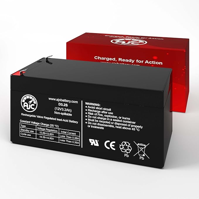 AJC Battery Compatible with APC Back-UPS ES350 12V 3.2Ah UPS Battery
