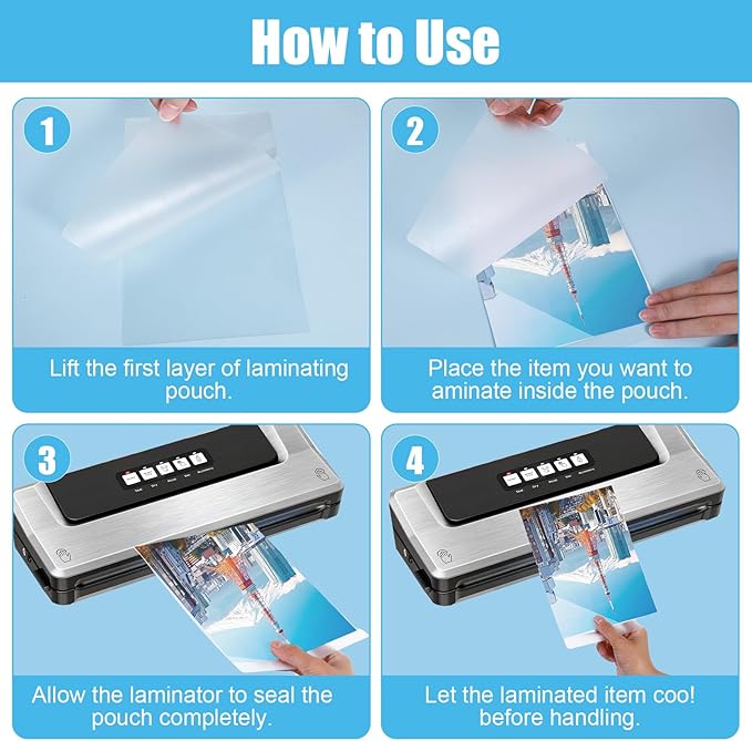 100 Pack Lamination Pouches 6" x 9" 5 mil Clear Index Card Laminating Pouches File Card Laminating Pouches Thermal Laminate Pouch Tags for Work Permits Pass Cards Student ID Cards