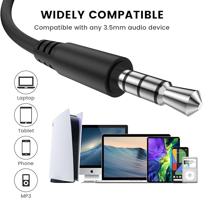 MOSWAG in Ear Headphones, Half in Ear Headphones with Mic Built in Volume Control Suitable for IPad, Android, MP3, Samsung Most 3.5mm Audio Devices