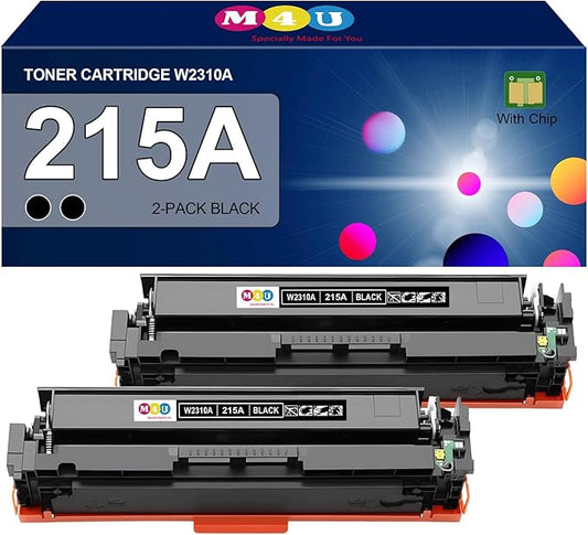 215A Toner Cartridges Black(with Chip) Compatible with 215A Toner Cartridges W2310A for Color Pro MFP M182nw M183fw M182 M183 M155 Printers (2 Pack, Black)