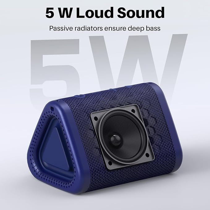 Bobtot Portable Bluetooth Speaker Wireless, IPX7 Small Shower Speaker Waterproof, 15H Playing Time, Loud and Stereo Sound with Bass, TWS Pairing for Party, Camping, Travel, Blue