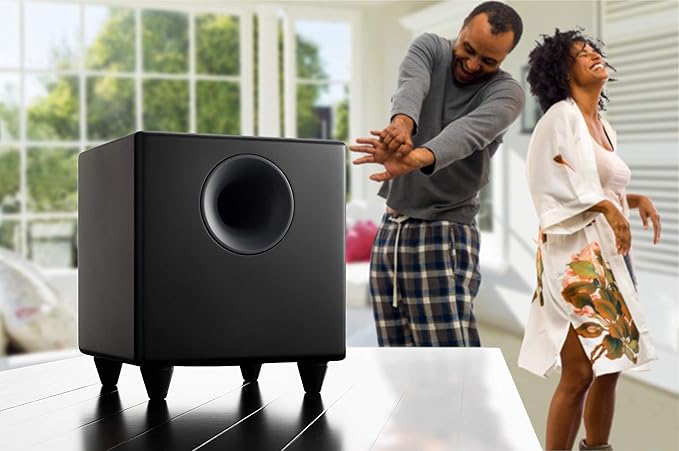 Audioengine S8 Powered Subwoofer Speaker - 250W 8-inch Home Woofer with Built-in Amplifier and Dual Audio Inputs for Home Audio