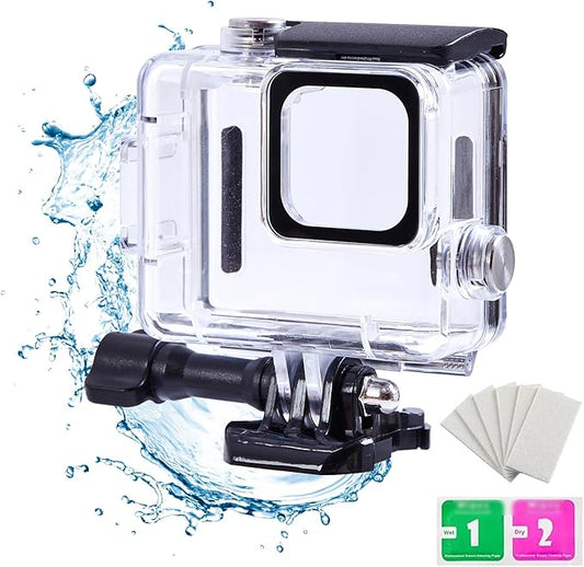 196FT/60M Waterproof Case for Go Pro Hero 4K, Underwater Diving Protective Housing Shell for Go Pro Hero 4K Compact Action Camera with Mount Hero 4K Accessories Kit