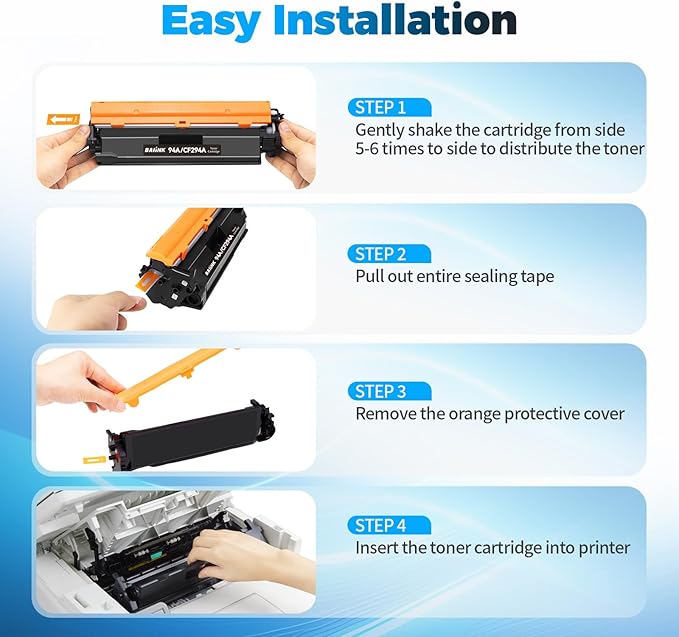 94A Toner Cartridge CF294A Replacement for HP 94A Toner Cartridge Black Compatible for HP Laserjet Pro MFP M118dw M148fdw M148dw M149fdw, Pro M118 M148 M149 (4 Black)
