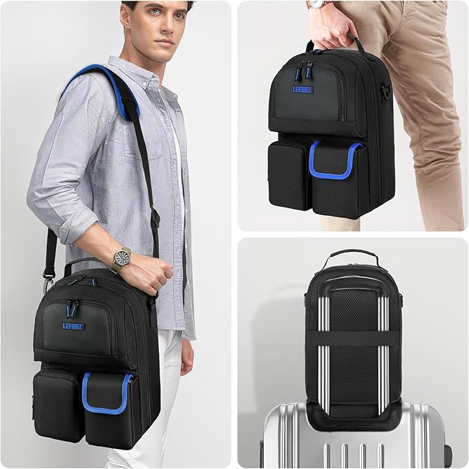 VR Carrying Case Compatible with Meta Quest 3S/Quest 3/Oculus Quest 2/Quest Pro/Vision Pro,Travel Storage Bag Fits for Elite Version VR Gaming Headset,Touch Controllers and Accessories(Bag Only)