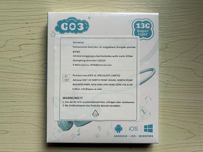 BANIGIPA Kids Headphones, Open Ear Headphones Comfortable for Teens Child Boys Girls, Wireless Bluetooth 5.4 Headset w/Mic for School/Tablet/Travel, 13g Ultra-Light, Protect Hearing, 10H Playtime