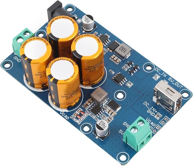 Super Capacitor UPS 5V3A Output, Compact Design with Power Indicator for RPI Uninterruptible Power Supply (4S)