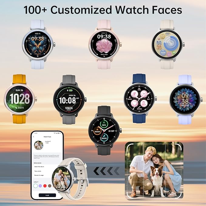 Smart Watch for Men Women(Answer/Make Calls), Smartwatch Built-in AI Voice, 1.27" HD Fitness Tracker with Heart Rate/Sleep/Step/SpO2 Monitor, 100+ Sports Modes, IP68 Waterproof Watch for Android iOS