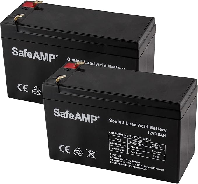 UPS 9.5Ah, 12V Replacement Battery RBC17 Compatible with APC UPS Models E650G1, BE750G, BR700G, BE850M2, BE850G2, BX850M, BE650G, BN600, BN700MC, BN900M, ... (2 Pack)
