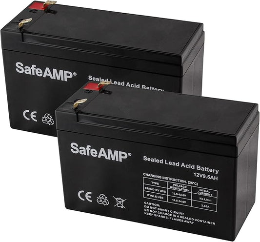 UPS 9.5Ah, 12V Replacement Battery RBC17 Compatible with APC UPS Models E650G1, BE750G, BR700G, BE850M2, BE850G2, BX850M, BE650G, BN600, BN700MC, BN900M, ... (2 Pack)