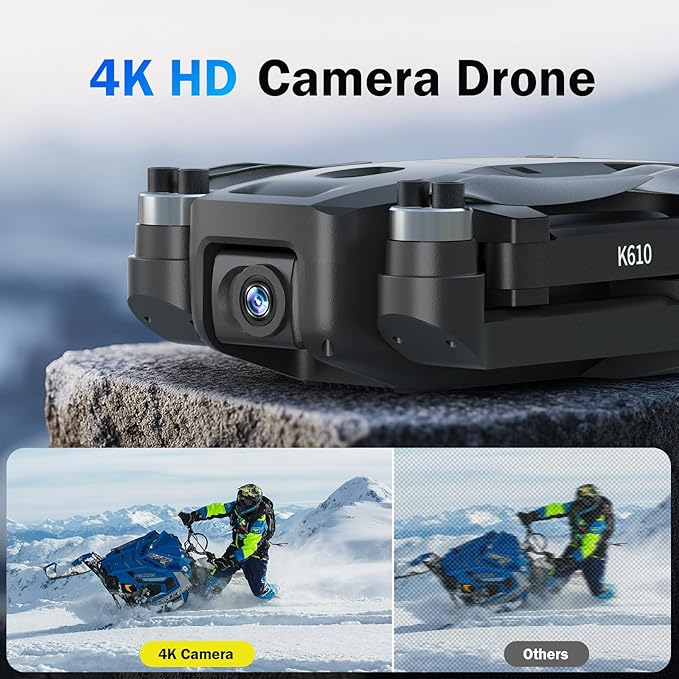 GPS Drone with 4K Camera for Adults IMX SENS Camera SD Card,Auto Return Home,Under 249g,Foldable RC Quadcopter GPS Professional Drones for Beginners,5G FPV Transmission Drone Follow Me