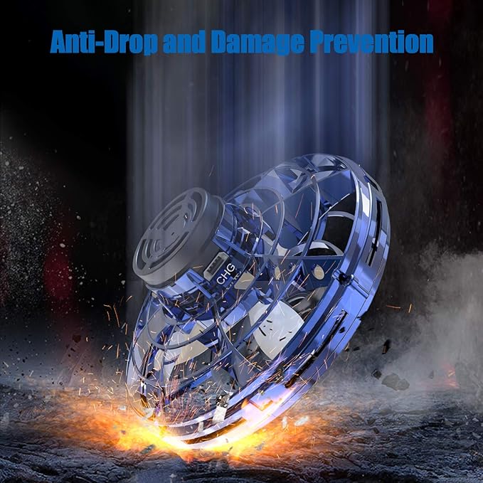 FLYNOVA Cool Kids Light Up Toys,Hand Operated UFO Drones,Mini Flying Orb with Lights,Hover Boomerang Spinner,Xmas Birthday Gifts for Adult Teen,Indoor Outdoor Summer Party Toys with Family Friends