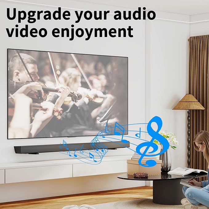 suptek Soundbar Wall Mount Shelf – Wall Mount Bracket for Sony, Samsung, Vizio, LG, Sonos Sound Bars – Under TV Mounting, Space-Saving Design (SBR001GDSB)