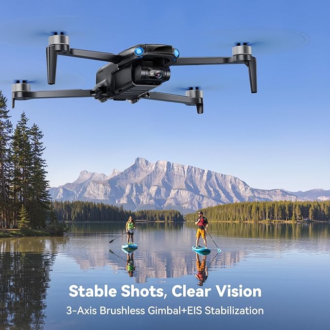 Ruko U11MINI 4K, Under 249g Pocket Drone with Camera for Adults 8K Photo 4K/30fps Video, 3-Axis Gimbal EIS, 20000ft FPV Digital Transmission, FAA-Exempt (32-Min Flight)