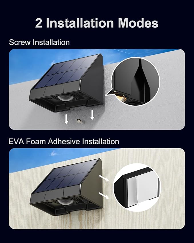 16 Pack Decoration Solar Powered Fence Lamps Outdoor Waterproof with Warm White LED Spot, for Outside Stair, Gate, Mailbox, Backyard, Door, Garage, Garden, Sconce for Enhanced Security, Easy Mount