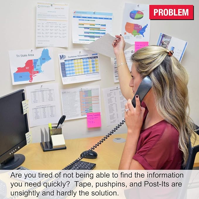 Ultimate Office SwitchFile Reference Organizer Displays Both Landscape or Portrait Documents, Desk or Wall Mount, Featuring, 10 EZ-Load Pockets to Hold 20 Sheets of Paper, Black Pockets