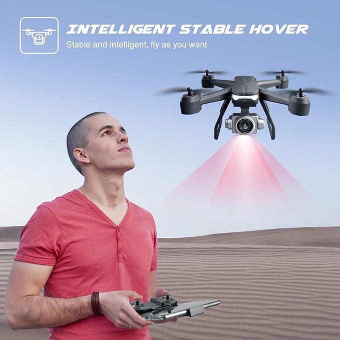 4DRC V14 Professional Drone with 1080P Dual Camera, Foldable HD FPV Mini Drone with 2 Batteries,Trajectory Flight Control,One Key Take Off/Land, Toys Gifts for Teen Boys Girls, Beginner