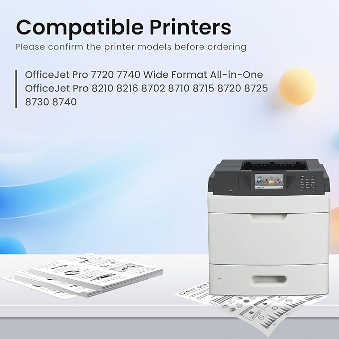 GREENBOX Remanufactured 956XL Ink Cartridge Replacement for HP 956 XL 956 L0R39AN for OfficeJet Pro 7720 7740 8210 8216 8702 8710 8715 8720 8725 8730 8740 Printer (3,000 Pages High Yield, 1 Black)