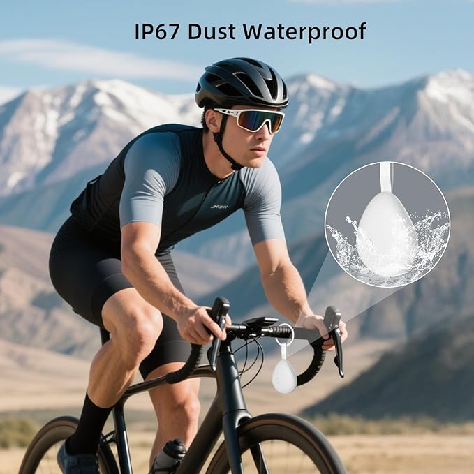 [Apple MFi Certified] Air Tracker Tag 1 Pack (iOS Only), Bluetooth Tracker for Apple Find My, Replaceable Battery, Key Finder and Item Locator Smart Tag for Keys, Bags, Luggage, Pets, Wallet (White)