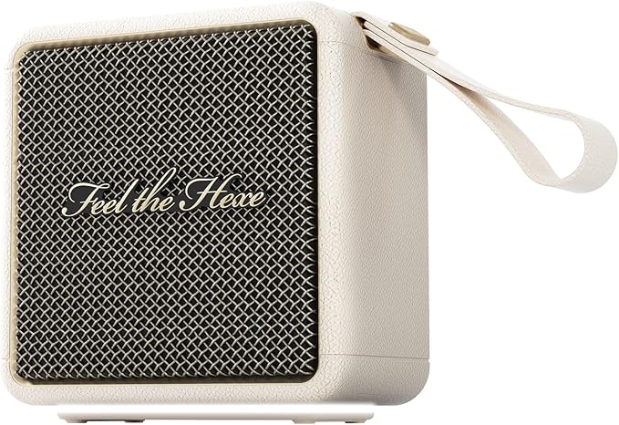 Bluetooth Speaker Portable IP67 Waterproof with 3 Colorful LED Lights TWS Pairing Support Wireless/Aux Cable/SD Card/U Disk Input for Outdoor/Home/Party/Bathroom (White)