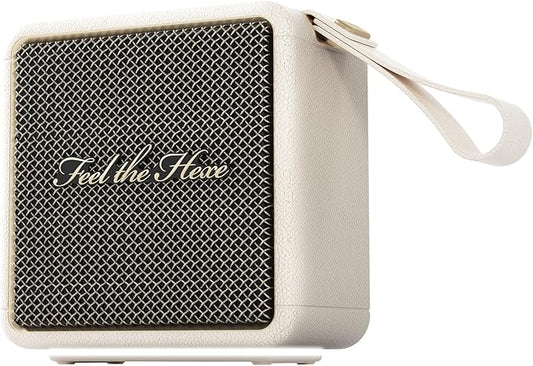 Bluetooth Speaker Portable IP67 Waterproof with 3 Colorful LED Lights TWS Pairing Support Wireless/Aux Cable/SD Card/U Disk Input for Outdoor/Home/Party/Bathroom (White)