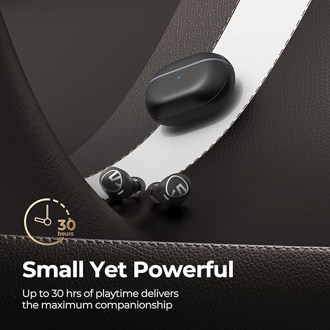 SoundPEATS Free2 Classic Wireless in Ear Earbuds, 30Hrs Playtime Headphones, Bluetooth V5.1 Earphones, Built in Mic for Clear Calls, Touch Control, Single/Twin Mode, Stereo Sound